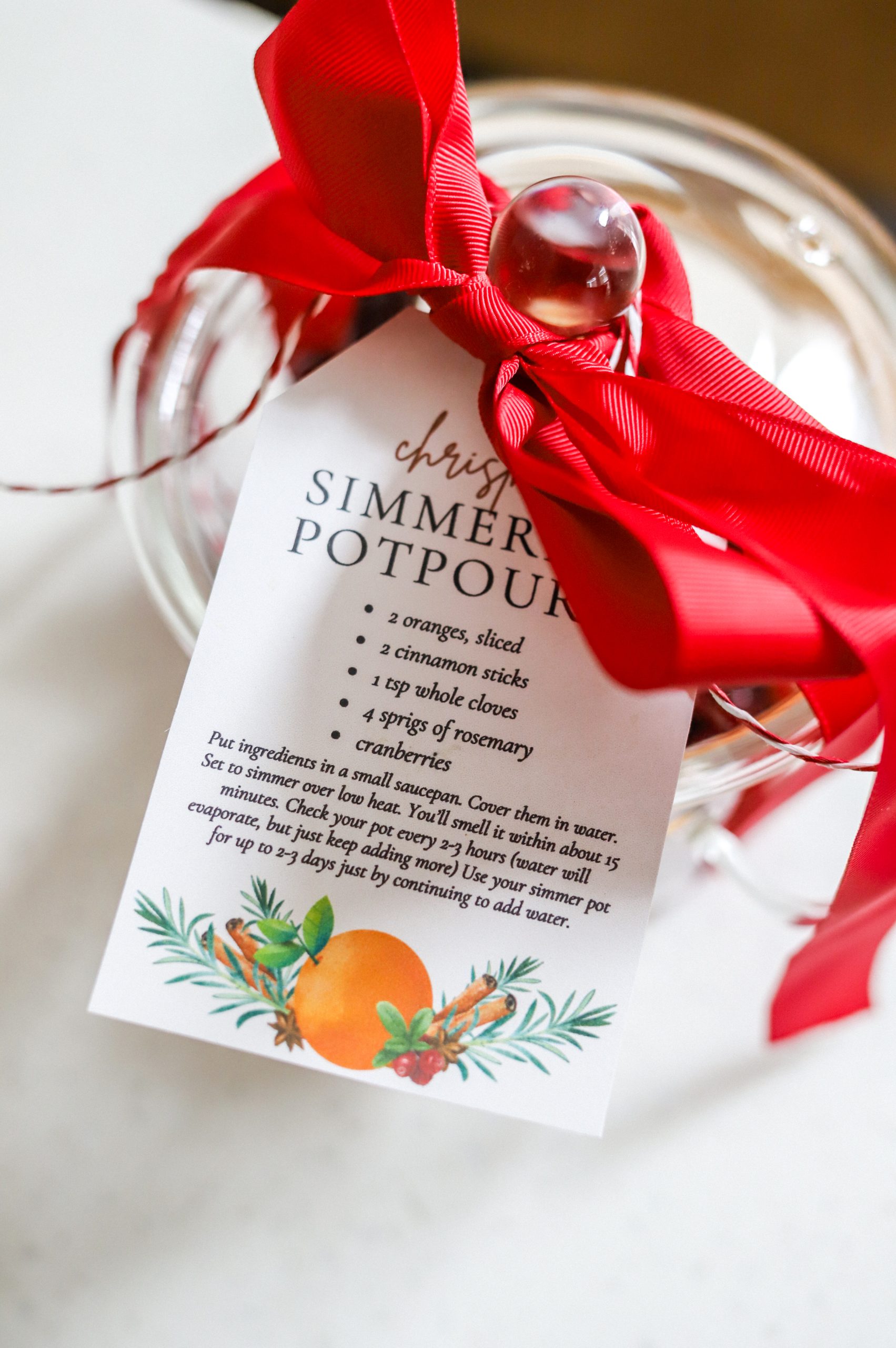 diy christmas simmer pot gift idea + free download - fresh mommy blog